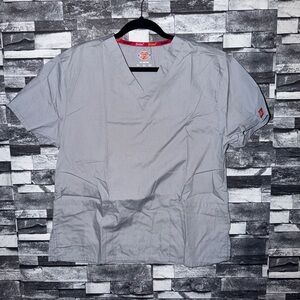 Dickies Gray V-Neck Blouse women’s size M